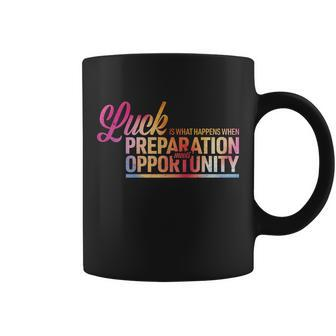 Luck Definition Preparation Meets Opportunity Graphic Design Printed Casual Daily Basic Coffee Mug - Thegiftio UK
