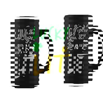 Lucky And Lit St Patricks Day Graphic Design Printed Casual Daily Basic Coffee Mug