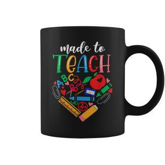 Made To Teach Design Cute Graphic For Men Women Teacher Coffee Mug - Thegiftio UK