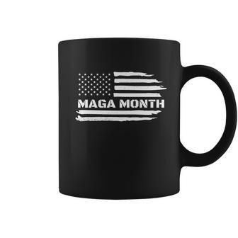 Maga Month Vintage Old Happy Maga Month Patriotic Us Flag Coffee Mug - Monsterry