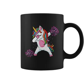Magical Dabbing Unicorn Cheer Cute Unicorn Cheerleading Graphic Design Printed Casual Daily Basic Coffee Mug - Thegiftio UK