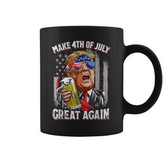 Make 4Th Of July Great Again Funny Trump Men Drinking Beer V2 Coffee Mug - Seseable