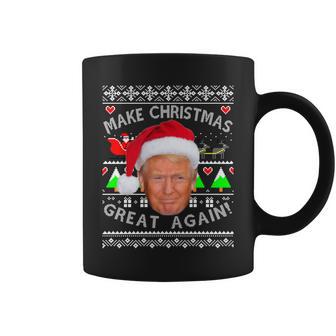 Make Christmas Great Again Donald Trump Ugly Christmas Sweater Tshirt Coffee Mug - Monsterry UK