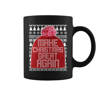 Make Christmas Great Again Ugly Christmas Sweater Design T-Shirt Graphic Design Printed Casual Daily Basic Coffee Mug - Thegiftio UK