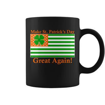 Make St Patricks Day Great Again Irish America Usa Clover Flag T-Shirt Coffee Mug - Thegiftio UK