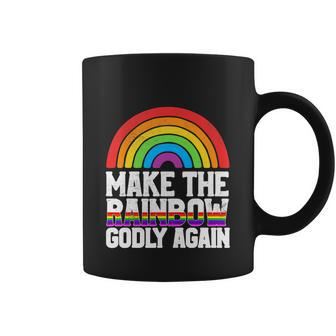 Make The Rainbow Godly Again Lgbt Funny Flag Gay Pride Coffee Mug - Monsterry