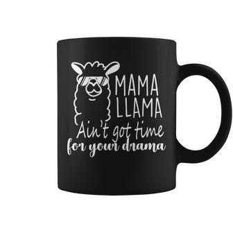 Mama Llama Drama Tshirt Coffee Mug - Monsterry