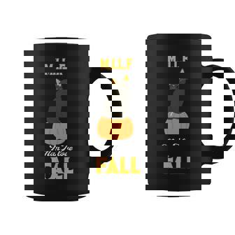 Man I Love Fall Pumpkin Black Cat Coffee Mug - Seseable