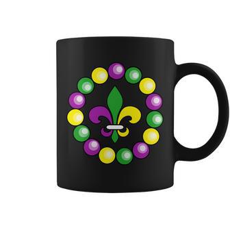 Mardi Gras Beads V2 Coffee Mug - Monsterry CA