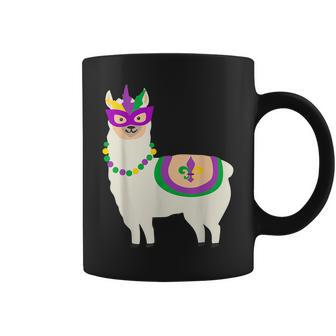Mardi Gras Llama Funny Carnival Fat-Tuesday Party Coffee Mug - Thegiftio UK