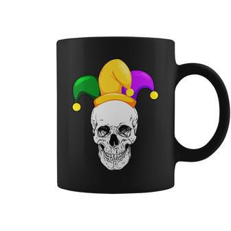 Mardi Gras Skull Parade Jester Graphic Design Printed Casual Daily Basic Coffee Mug - Thegiftio UK