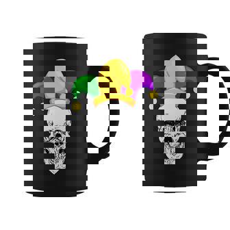Mardi Gras Skull Parade Jester Graphic Design Printed Casual Daily Basic Coffee Mug - Thegiftio