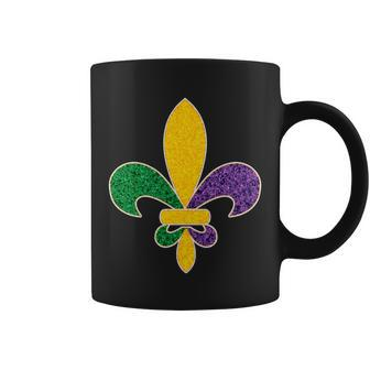 Mardi Gras Sparkle Fleur De Lis Tshirt Coffee Mug - Monsterry DE