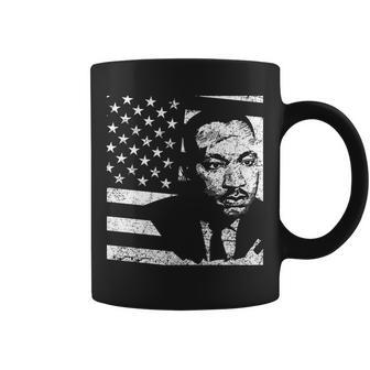 Martin Luther King Jr Distressed Mlk Flag Coffee Mug - Monsterry DE