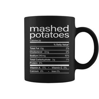 Mashed Potato Nutritional Facts Funny Thanksgiving Coffee Mug - Monsterry