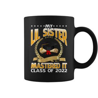 Masters Graduation My Lil Sister Mastered It Class Of 2022 Coffee Mug - Thegiftio UK