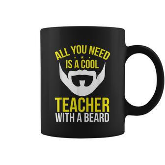 Math Teacher With A Beard Grade School Bearded Teacher Coffee Mug - Thegiftio UK
