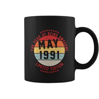 May 1991 Birthday The Year Of Being Awesome Gift Graphic Design Printed Casual Daily Basic Coffee Mug - Thegiftio UK