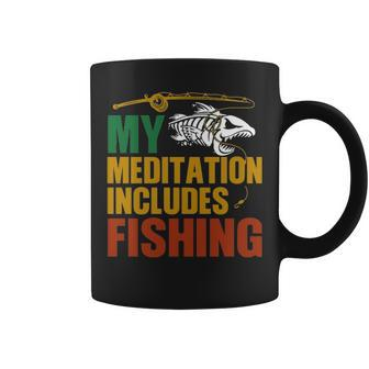 Meditation Incudes Fishing Coffee Mug - Seseable