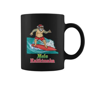 Mele Kalikimaka Santa Surfing Christmas In July Merry Coffee Mug - Monsterry DE
