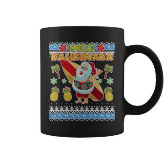 Mele Kalikimaka Santa Ugly Christmas Hawaiian Coffee Mug - Monsterry DE