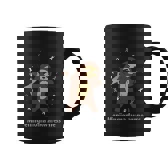Meningioma Awareness Brain Cancer Related Sloth Ribbon Gift Graphic Design Printed Casual Daily Basic Coffee Mug - Thegiftio