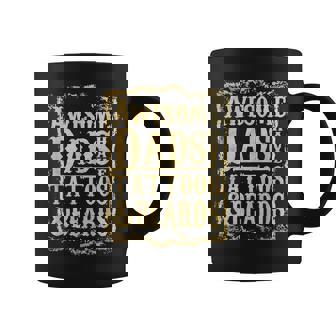 Mens Awesome Dads Have Tattoo And Beards Vintage Fathers Day Coffee Mug - Thegiftio