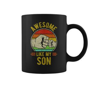 Mens Awesome Like My Son Funny Fathers Day 2022 Gift Dad Joke Coffee Mug - Thegiftio UK