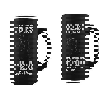 Mens Best Pug Dad Ever Men Dog Dad Cute Black Pug Coffee Mug - Thegiftio