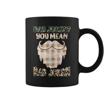Mens Dad Jokes Rad Jokes Funny Mustache Beard Design Coffee Mug - Thegiftio UK