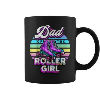 Mens Dad Of Roller Girl Roller Skating Birthday Matching Family Coffee Mug - Seseable