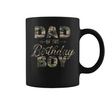 Mens Dad Of The Birthday Boy Dad Camo Matching Family Party Coffee Mug - Thegiftio UK