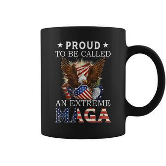 Mens Eagle Proud To Be Called An Extreme Ultra Maga American Flag Coffee Mug - Thegiftio UK