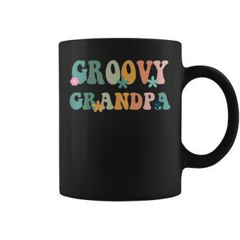 Mens Groovy Grandpa Retro Matching Family Baby Shower Coffee Mug - Thegiftio UK
