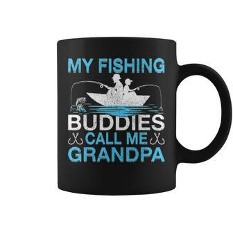Mens My Fishing Buddies Call Grandpa Fishing Fathers Day Coffee Mug - Thegiftio UK