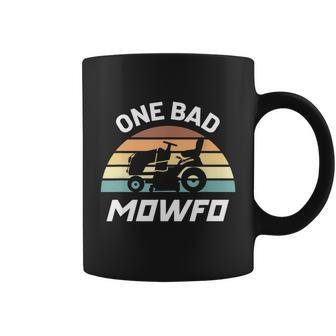Mens One Bad Mowfo Funny Lawn Care Mowing Gardener Fathers Day Coffee Mug - Monsterry CA