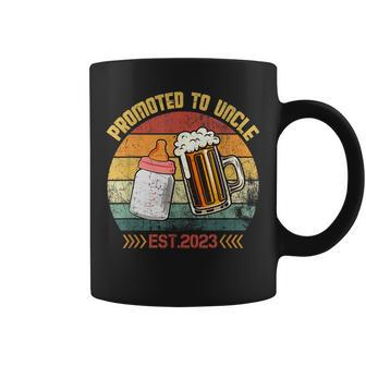 Mens Promoted To Uncle 2023 Funny For New Uncle Coffee Mug - Thegiftio UK