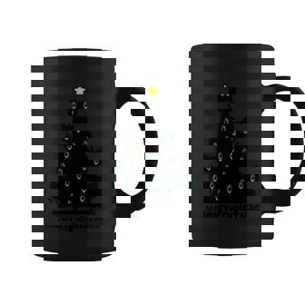 Meowy Christmas Black Cat Tree Star Cat Coffee Mug - Thegiftio