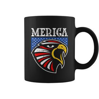 Merica 4Th Of July American Flag Bald Eagle Mullet 4Th July Gift Coffee Mug - Monsterry UK