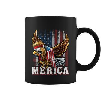 Merica Bald Eagle Mullet 4Th Of July American Flag Patriotic Meaningful Gift Coffee Mug - Monsterry UK