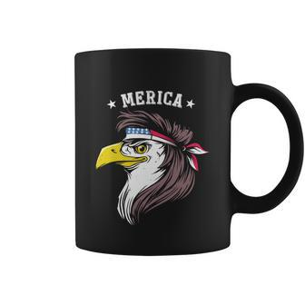 Merica Funny Gift Funny Eagle Mullet Funny Gift 4Th Of July Funny Gift Patriotic Coffee Mug - Monsterry UK