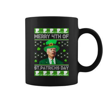 Merry 4Th Of St Patricks Day Joe Biden Leprechaun Hat Clover Tshirt Coffee Mug - Monsterry