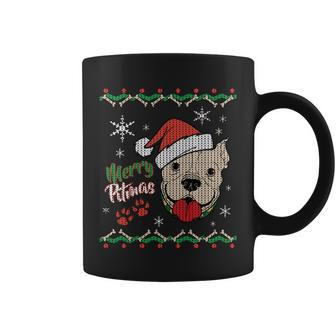 Merry Pitmas Ugly Christmas Sweater T-Shirt Graphic Design Printed Casual Daily Basic Coffee Mug - Thegiftio UK