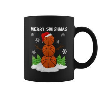 Merry Swishmas Ugly Sweater Basketball Christmas Snowman Basketball Character Coffee Mug - Monsterry UK