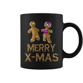 Merry X-Mas Funny Gingerbread Couple Tshirt Coffee Mug - Monsterry CA