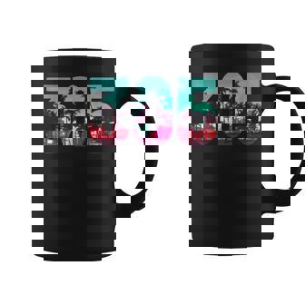 Miami 305 Area Code Florida Vintage Palm Trees Pride Retro Coffee Mug - Thegiftio
