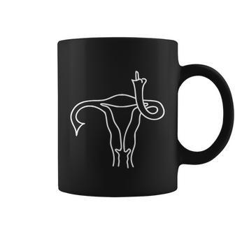 Middle Finger Uterus V2 Coffee Mug - Monsterry UK