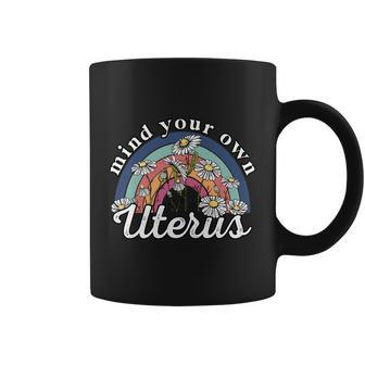 Mind Your Uterus Feminist Vintage Rainbow Coffee Mug - Monsterry DE