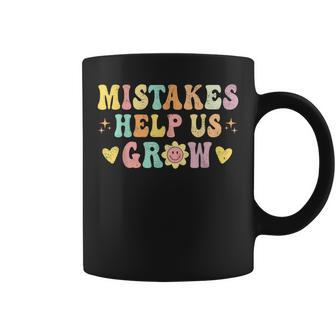 Mistakes Help Us Grow Groovy Growth Mindset Positive Teacher V2 Coffee Mug - Thegiftio UK