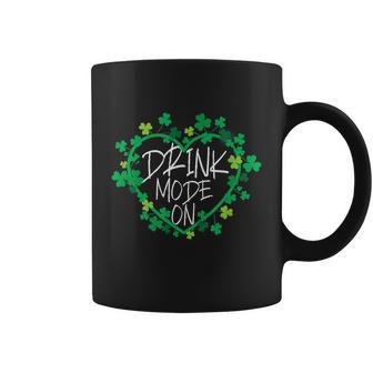Mode On Happy St Patricks Day Flag Irish Shamrock Funny Gift Graphic Design Printed Casual Daily Basic Coffee Mug - Thegiftio